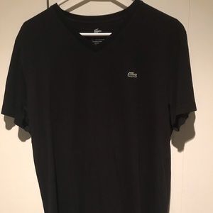 Men’s Black Lacoste V Neck shirt